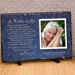 Mother's Love Photo Memorial Plaque