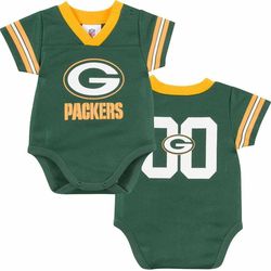 Newborn's or Infant's Green Bay Packers Dazzle Bodysuit