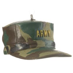 Personalized Army Hat Christmas Ornament