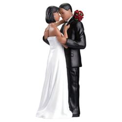 A Tender Moment African American Bride and Groom Figurine