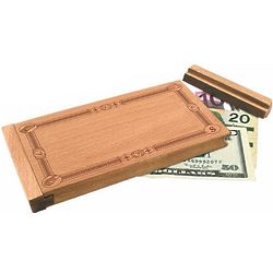 Don't Count On It Wooden Money Puzzle Box