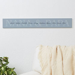 Personalized Grandkids' Names Wooden Wall Sign