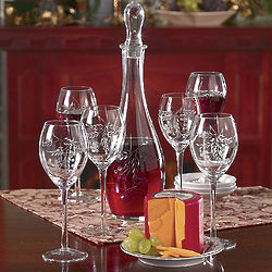 Decanter Set with Big Red Cheddar Cheese