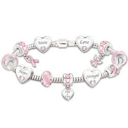 Hearts of Hope Breast Cancer Bracelet