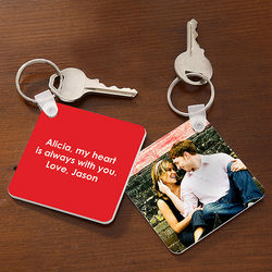 Picture Perfect Couple Personalized Photo Key Ring