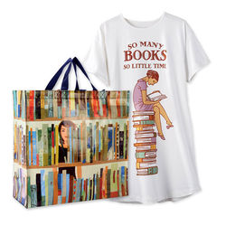 Book Lover's Shopping Tote and Sleep Shirt