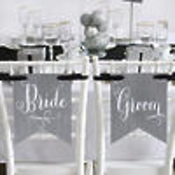 Bride and Groom Charming Vintage Signs for Chairs