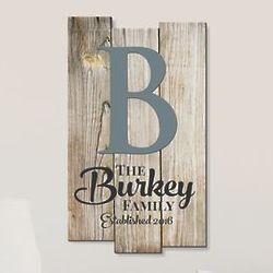 Personalized Rustic Wood Plank Wall Decor
