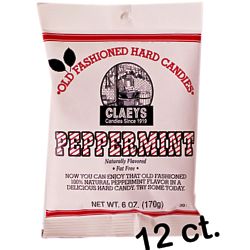 12 Claey's Old Fashioned Natural Peppermint Candy Drops
