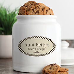 Secret Recipe Personalized Cookie Jar