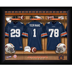 Personalized Auburn Tigers College Football Locker Room Print
