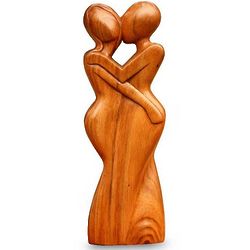 Anniversary Embrace Wood Statuette