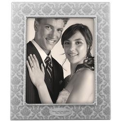 Personalized Silver Patterned Ceramic 8x10 Picture Frame