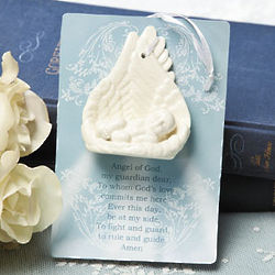 Angel Wings Baptism Ornament with Prayer Card