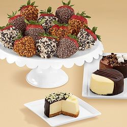 Dipped Cheesecake Trio & Premium Strawberries