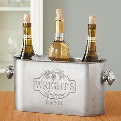 Personalized Vineyard Stainless Steel Wine Chiller