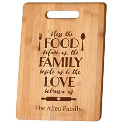 Personalized Food, Family, Love Bamboo Cutting Board