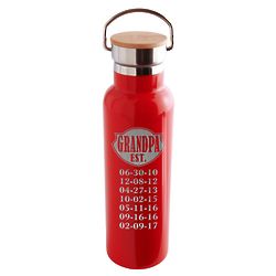 Personalized Dad Established Beverage Canteen in Red