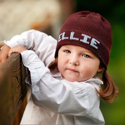 Personalized Solid Knit Boarder Hat