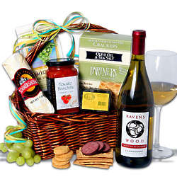 Chardonnay and Snack Gift Basket