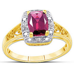 Perfection Garnet and Diamond Ring
