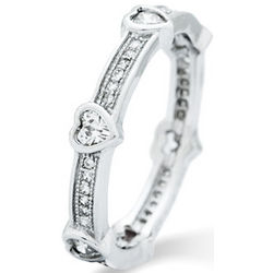 CZ Heart Sterling Silver Promise Ring