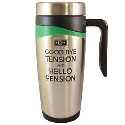 Good Bye Tension and Hello Pension Stainless Steel Travel Tumbler