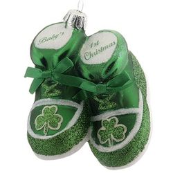 Personalized Irish Baby Shoes 1st Christmas Ornament