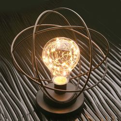 2 Atomic Age LED Metal Accent Lights