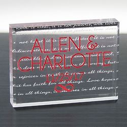 Couple in Love Engraved Acrylic Block