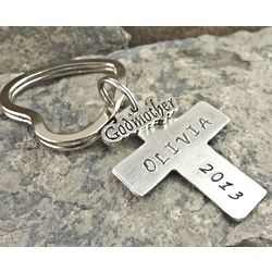 Godmother Personalized Hand Stamped Key Chain