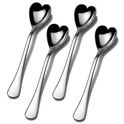 4 Irresistible Heart Ice Cream Spoons