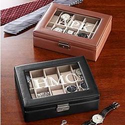 Personalized Leather Watch Box