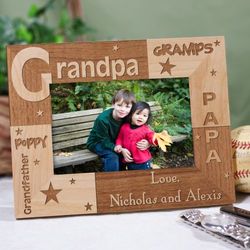 Personalized All About Grandpa Photo Frame