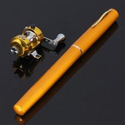 Portable Pocket Pen Aluminum Alloy Fishing Rod with Reel