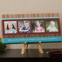 Personalized Photo Message Canvas Art for Dad