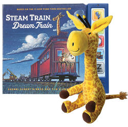 Steam Train, Dream Train Book and Plush Giraffe Set