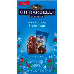 4.1 Ounces of Ghirardelli Snowman Squares Milk Chocolate Candies