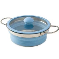 Collapsible Silicone and Stainless Steel 2 Quart Stock Pot