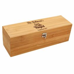 Personalized Vineyard Theme Bamboo Wine Box