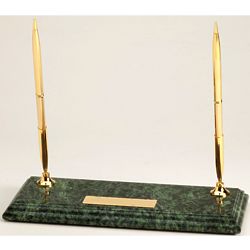 Personalized Green Marble Desktop Pen Stand