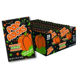 36 Packs of Pumpkin Patch Orange Pop Rocks
