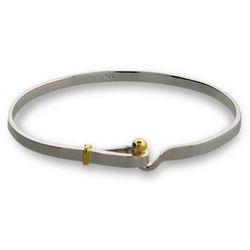 Tiffany Style Sterling Silver Hook and Eye Bangle