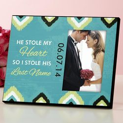 Personalized He Stole My Heart Frame