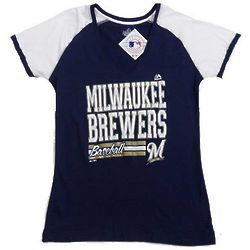 Women's Milwaukee Brewers Baseball V-Neck T-Shirt