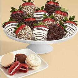 Classic Macarons and Dipped Strawberries