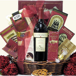 Sweet Expressions Gourmet Wine & Chocolate Gift Basket