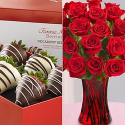 Multiple Days of Love Roses and Chocolate Covered Strawberries