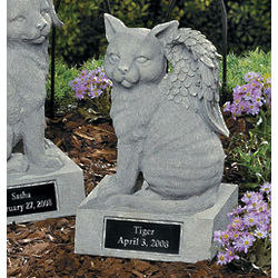 Personalized Memorial Cat Angel Statue