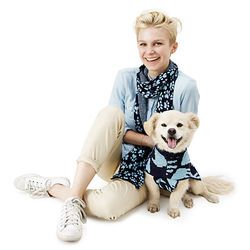 Handprint Dog Sweater And Owner Scarf Set